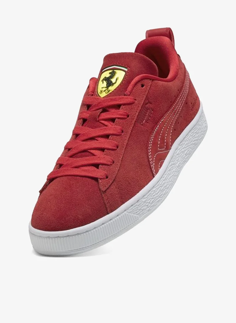 Puma Rosso Corsa-PUMA White Ferrari Suede OG Sneakers Unisex  | Best Price UAE