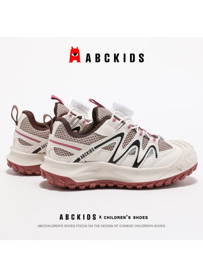 Abc Kids Kids Sports Shoes Autumn Lightweight Casual Shoes Classic Versatile Boys Running Shoes Red Brown Size 33 - Image 4