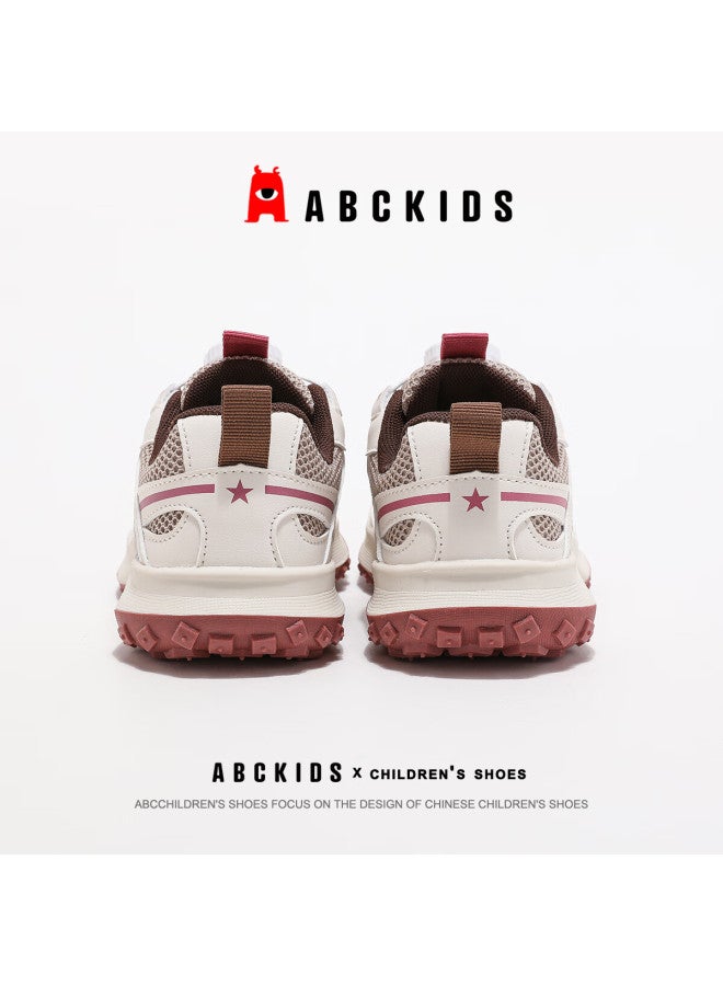 Abc Kids Kids Sports Shoes Autumn Lightweight Casual Shoes Classic Versatile Boys Running Shoes Red Brown Size 33 - Image 5