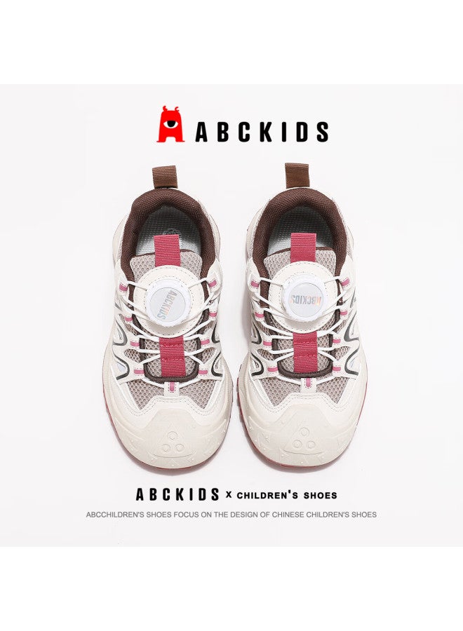 Abc Kids Kids Sports Shoes Autumn Lightweight Casual Shoes Classic Versatile Boys Running Shoes Red Brown Size 33 - Image 3