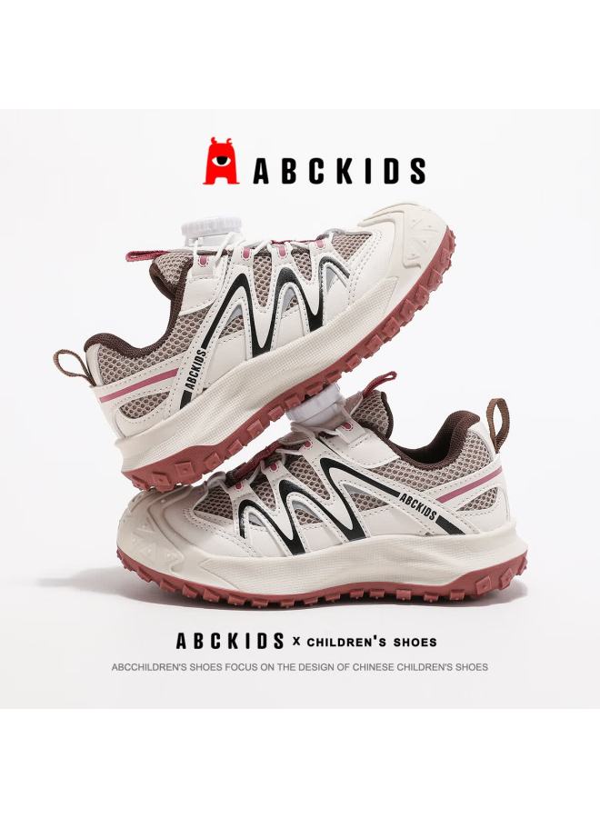 Abc Kids Kids Sports Shoes Autumn Lightweight Casual Shoes Classic Versatile Boys Running Shoes Red Brown Size 33 - Image 2