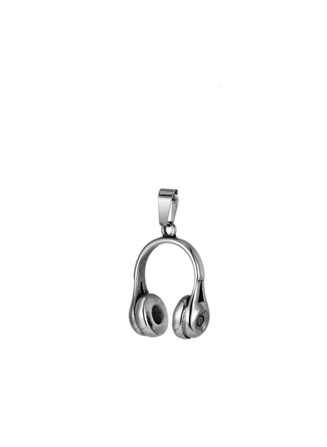 Jewelry Fashion Simple Music Headset Pendant Men's Headset Titanium Steel Necklace Spot Sp978