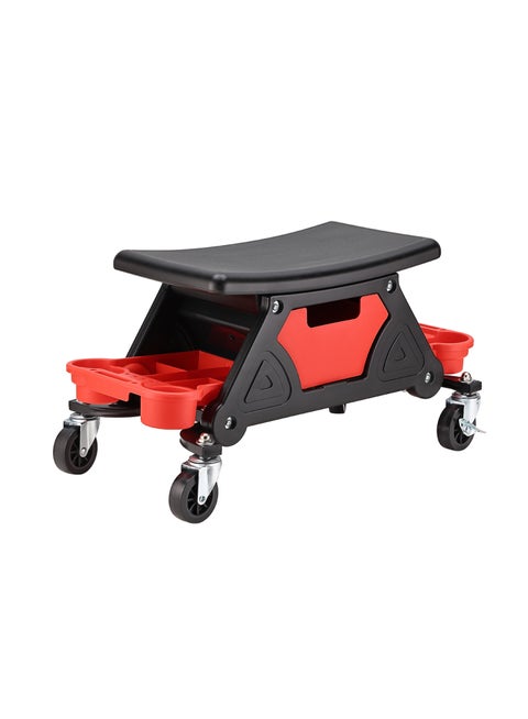 Mechanics Stool with Wheels -Multicolor- Heavy-Duty Garage Rolling Seat with Swivel Casters and Spacious Tool Storage with Removable Gear Trays for Automotive Repair Workshop and DIY Projects