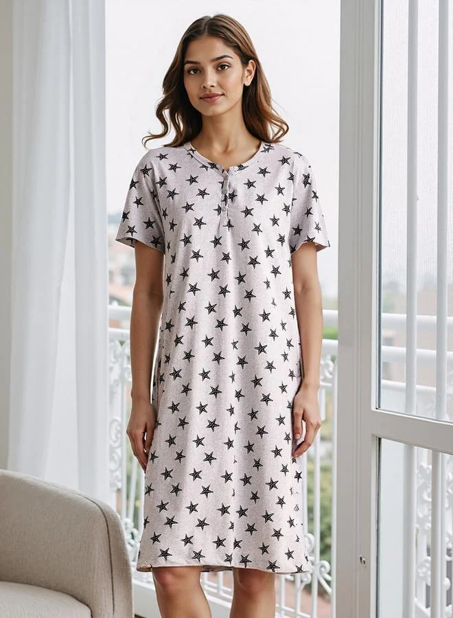 Splash FAV All-Over Printed Night Dress