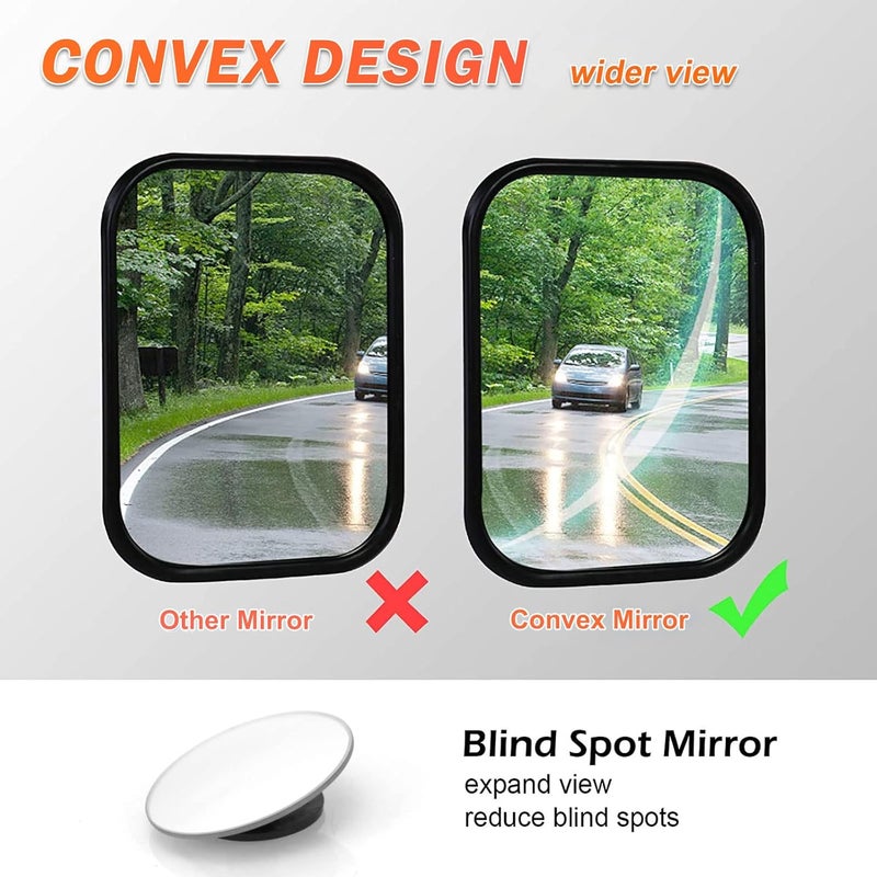 Iker Doors Off Mirrors Compatible with Jeep Wrangler JK JL & Unlimited,Anti-shake and Wider View Mirror Door Off Easier Install Door Hinge Mirror - Image 3