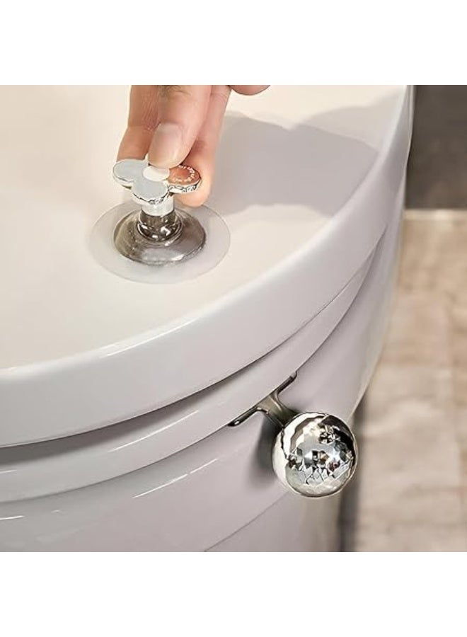 رافعة مقعد الحمام - مقبض ذاتي اللصق لسهولة الرفع، مثالية للاستخدام المنزلي والمكتبي والفندقي. - Image 1