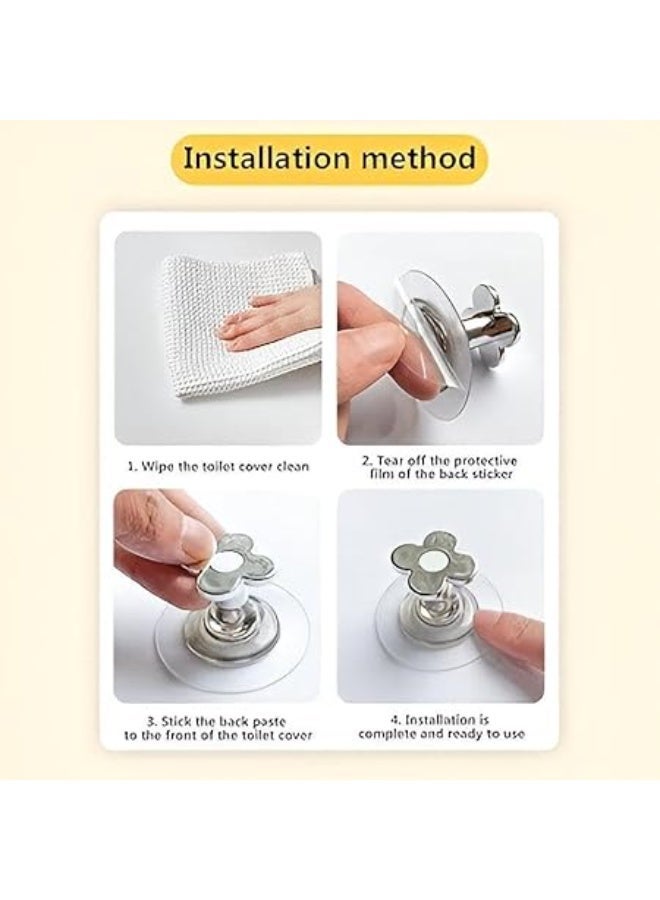 رافعة مقعد الحمام - مقبض ذاتي اللصق لسهولة الرفع، مثالية للاستخدام المنزلي والمكتبي والفندقي. - Image 5