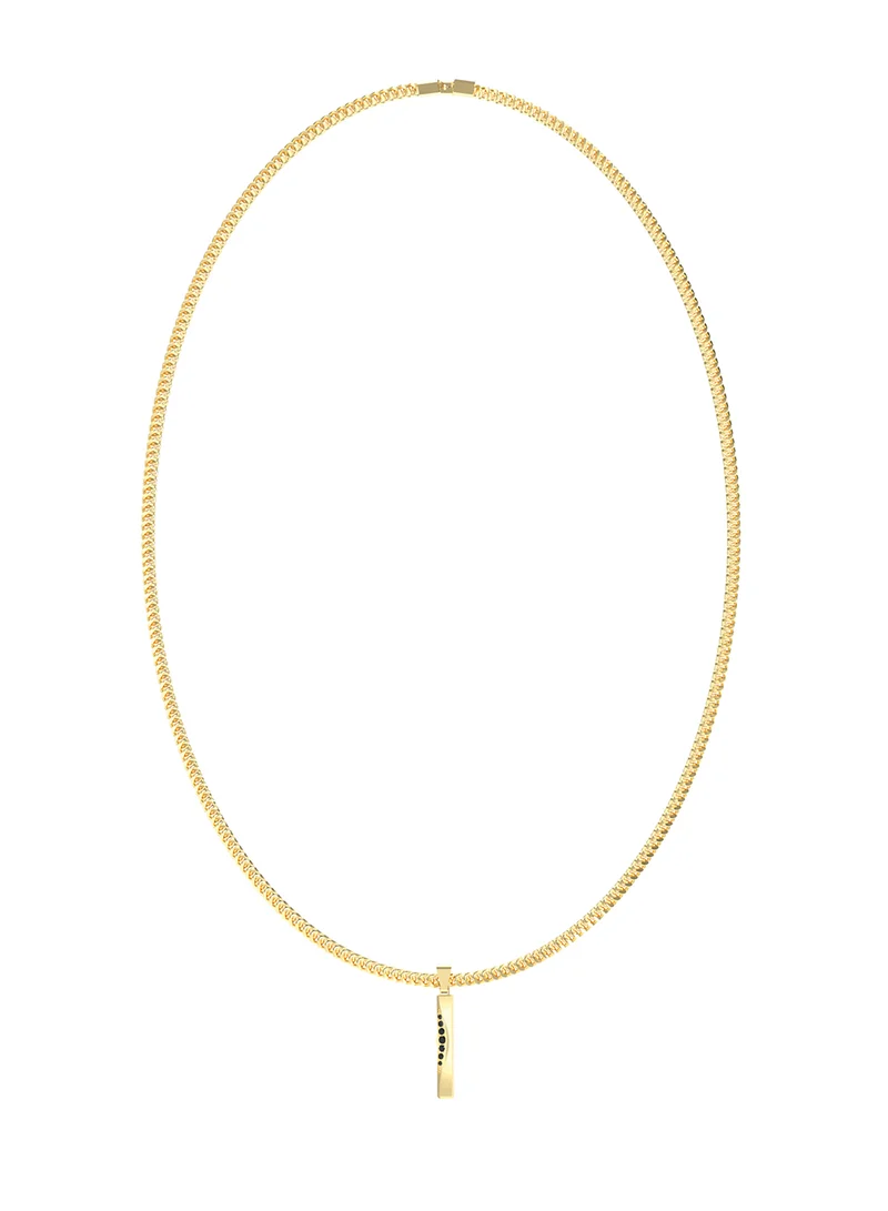 جس Eclipse Noir Non-Logo Necklace