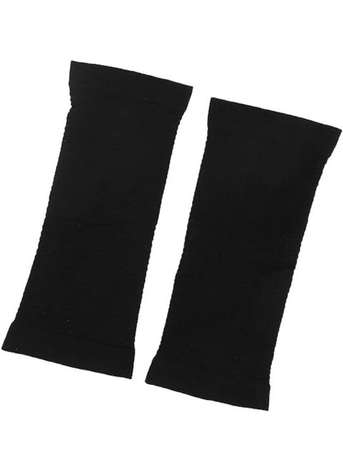 Flabby arm sleeve, soft compression sleeve for arm slimming for home work or at the gym, upper arm shaper, black color, one size