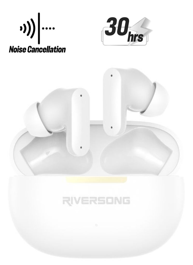 RIVERSONG - Advanced Active Noise Cancellation Earbuds, 30H Playtime, 4 Mics for Clear Calls, AI Voice Assistant, Stereo Sound - Image 1