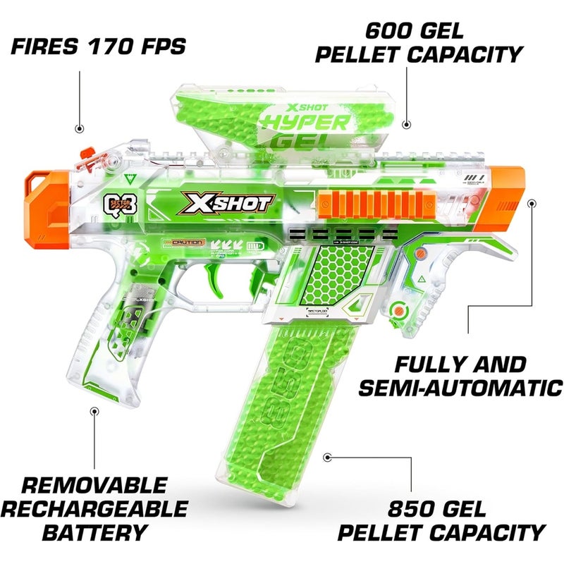 Zuru - X-Shot Hyper Gel Glow In The Dark Gun with 5000 Gel - XS-36782 - Image 2