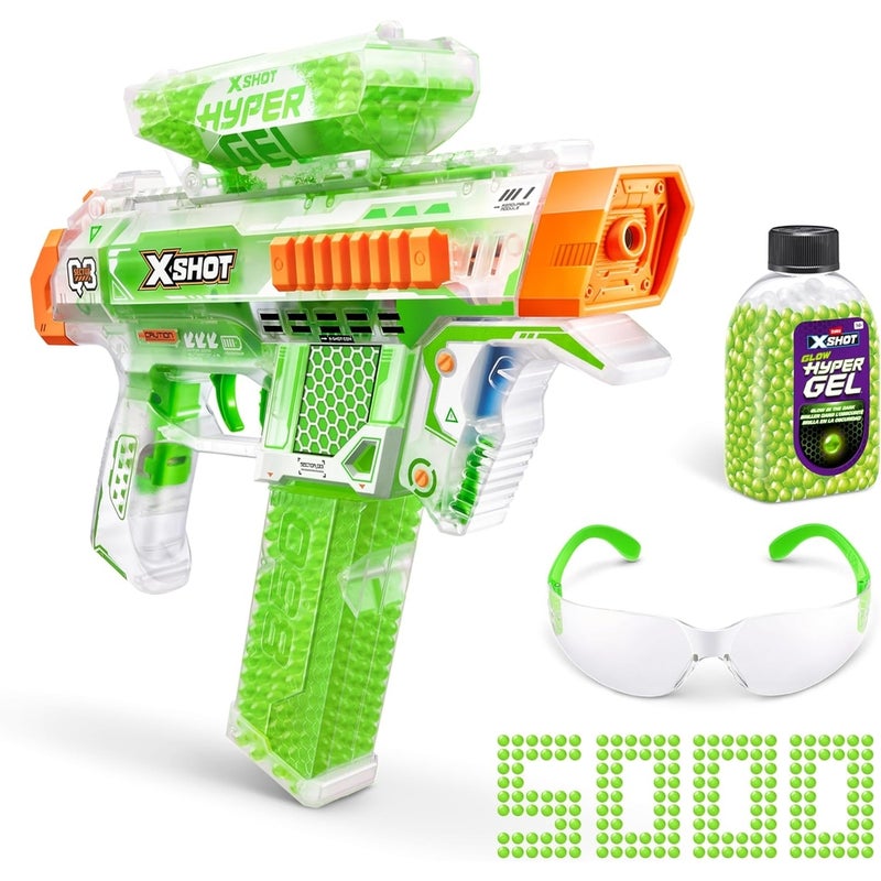 Zuru - X-Shot Hyper Gel Glow In The Dark Gun with 5000 Gel - XS-36782 - Image 1