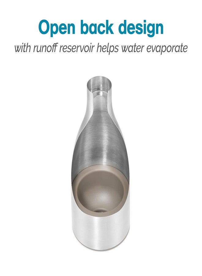 Polder Sleek Stainless Steel Toilet Brush with Caddy, Slim and Discreet Design, Open-Back Design for Odor Control, Rust-Resistant Stainless Steel - Image 4