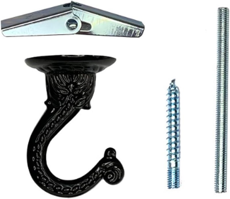 White Heavy Duty Ceiling and Wall Hooks for Plants Chandeliers Indoor Outdoor Rust Finish - Image 5