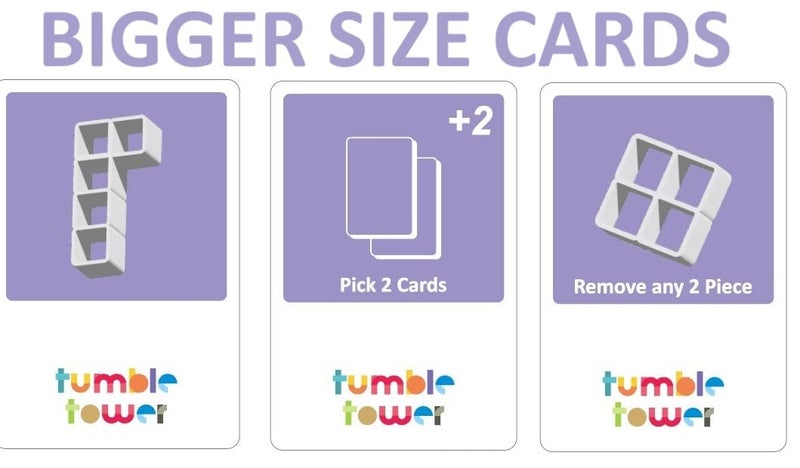 Goyal's Tetra Tower Game (4 Different Shapes) Stack Tower Blocks with Cards, Swing Stack Balance Building Block Interactive STEM Toy (Big Size) - Image 5