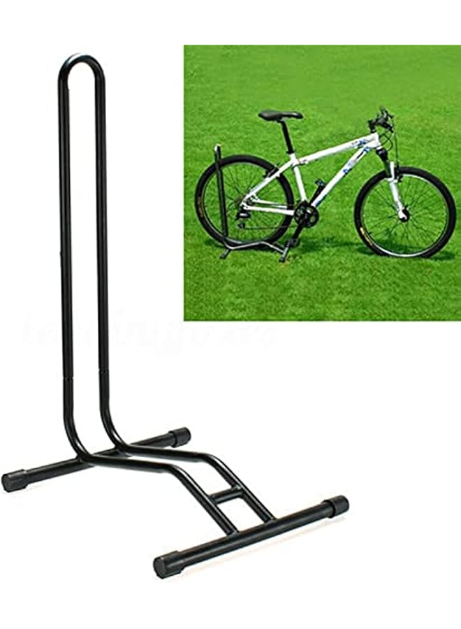 erorex Heavy L-Type Bicycle Coated Steel Display Floor Rack Mountain Bike Rack Parking Holder Bike Repair Stand Accessories(Black) - Image 1