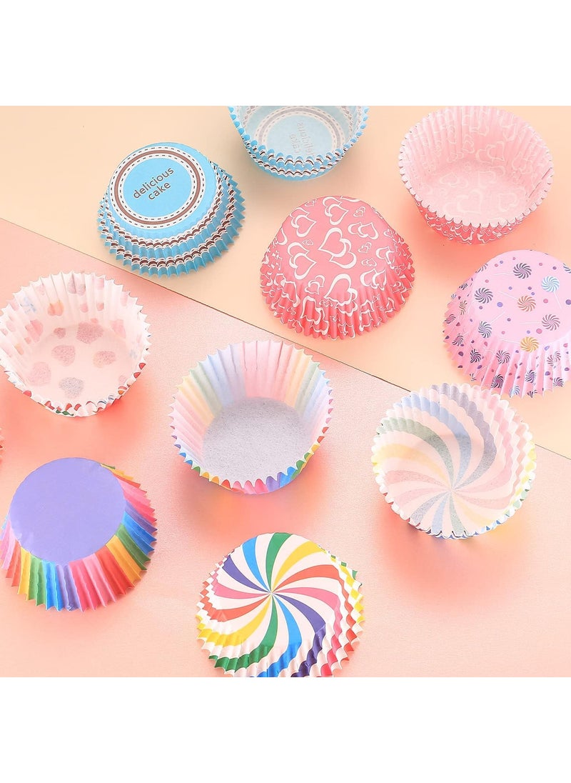 AUTOWRAP Paper Muffin Moulds Muffin Cases Cupcake Cases Rainbow Baking Paper Dessert Party Birthday Wedding  - Image 2