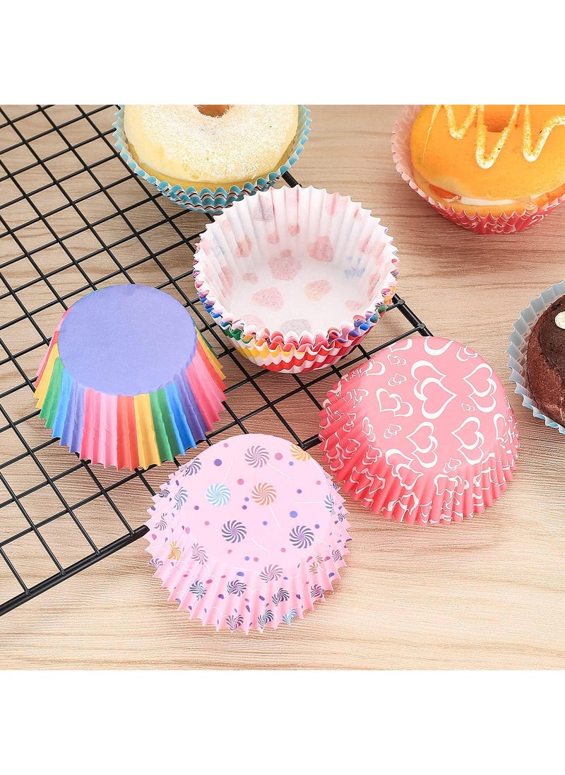 AUTOWRAP Paper Muffin Moulds Muffin Cases Cupcake Cases Rainbow Baking Paper Dessert Party Birthday Wedding  - Image 5