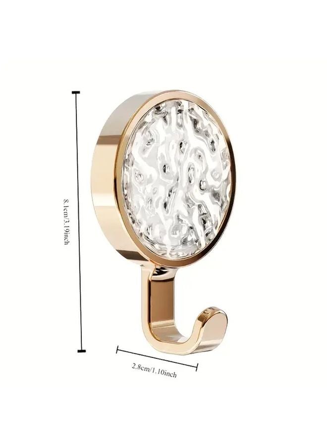 خطافان حائط لاصقان باللون الذهبي للتركيب بدون حفر لباب الحمام - Image 4