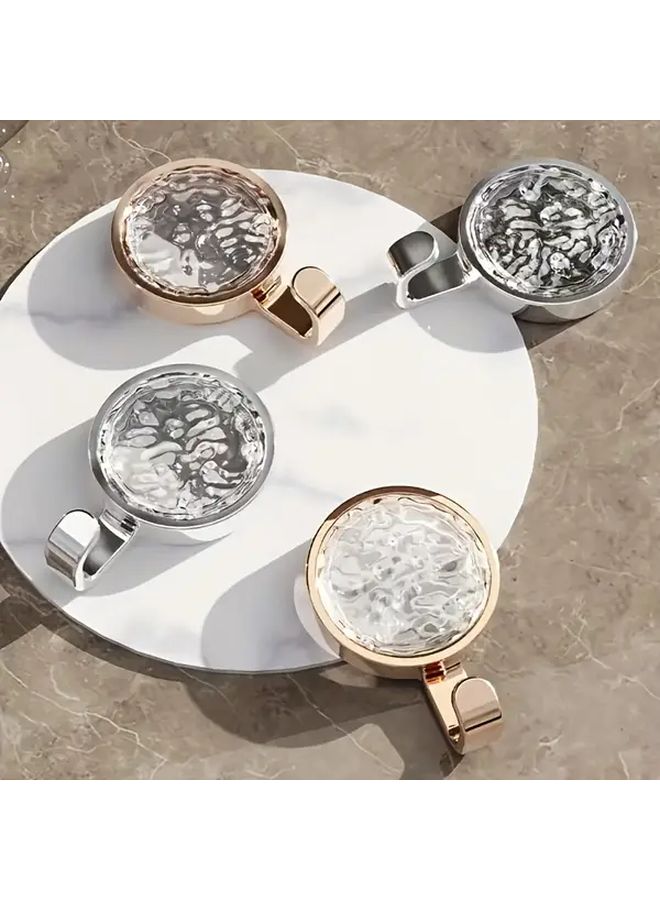 خطافان حائط لاصقان باللون الذهبي للتركيب بدون حفر لباب الحمام - Image 5