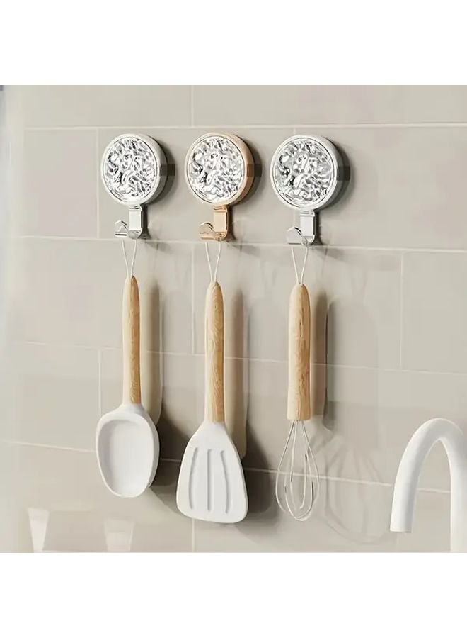 خطافان حائط لاصقان باللون الذهبي للتركيب بدون حفر لباب الحمام - Image 3