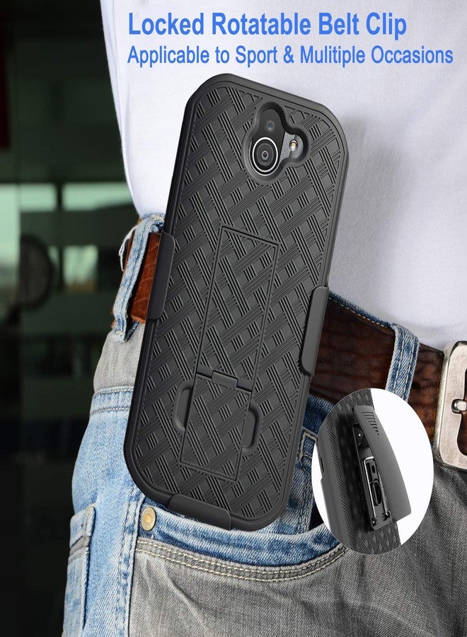 Ailiber Kyocera DuraForce Pro 2 Case, E6910 Holster with Screen Protector, Swivel Belt Clip, Kickstand Holder, Shock Proof Pouch Slim Shell Slide Cover for Verizon Kyocera Dura Force Pro2 - Black - Image 4