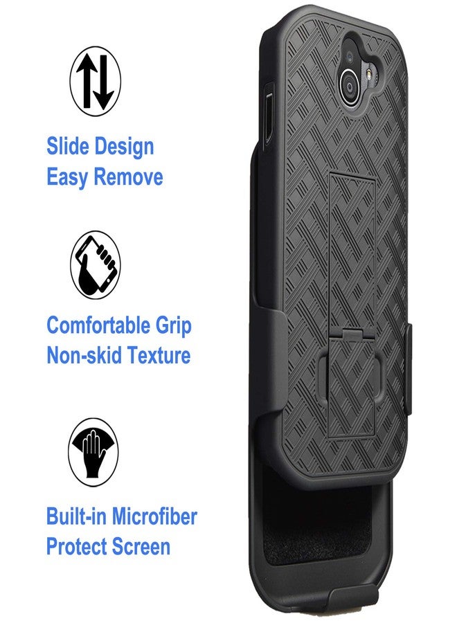 Ailiber Kyocera DuraForce Pro 2 Case, E6910 Holster with Screen Protector, Swivel Belt Clip, Kickstand Holder, Shock Proof Pouch Slim Shell Slide Cover for Verizon Kyocera Dura Force Pro2 - Black - Image 5