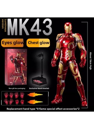 Zhongdong Iron Man Hand-made MK85 Marvel 3 Avengers 2 Mark 50 Luminous Action Figure Model Toy-Color:Iron Man Mk43 Luminous Version 1907-43 - pzsku/Z130D63A133DB4575F4A1Z/45/1745836564/225a8d30-bbf6-4be4-9cb9-f89a0e428daf