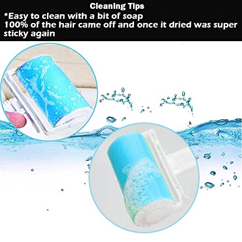 NUOBUT Sticky Lint Roller 3 Pack, Reusable Washable Lint Roller Pet Hair Remover Include Large and Small Size Cleaner for Clothes, Pet Hairs, Carseats - Image 3