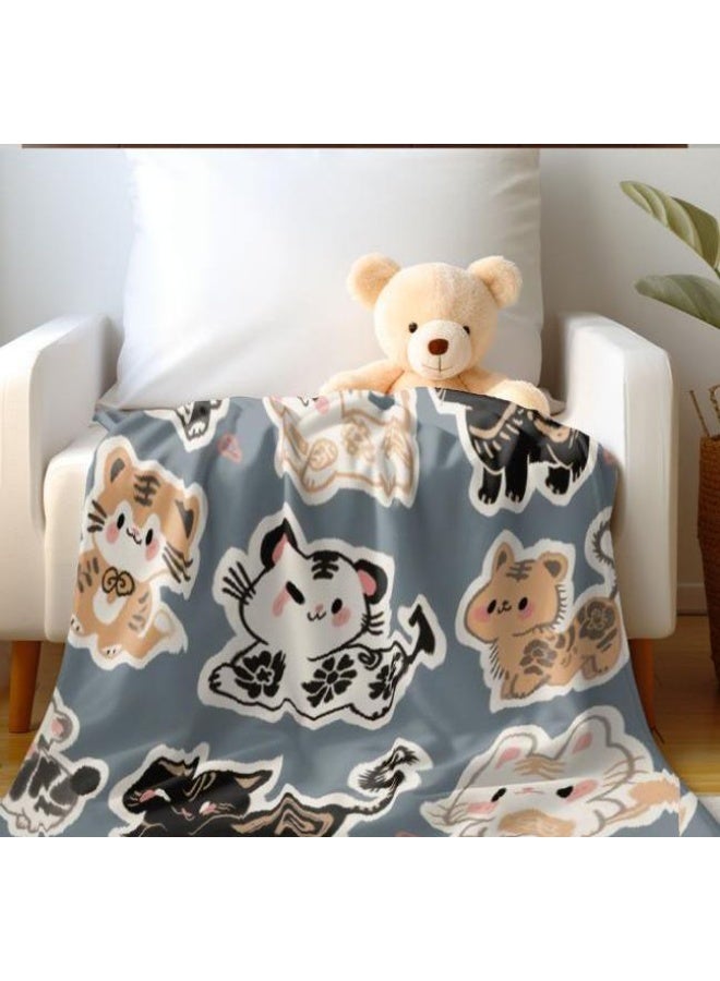 عام بطانية رقيقة من الفانيلا الكرتونية للأطفال والرضع (دافئة ومريحة، ومناسبة للنوم والألعاب) 70 سم * 100 سم - Image 3