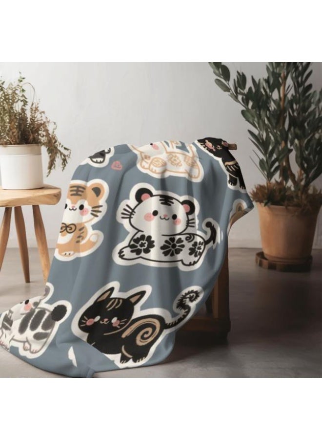 عام بطانية رقيقة من الفانيلا الكرتونية للأطفال والرضع (دافئة ومريحة، ومناسبة للنوم والألعاب) 70 سم * 100 سم - Image 5