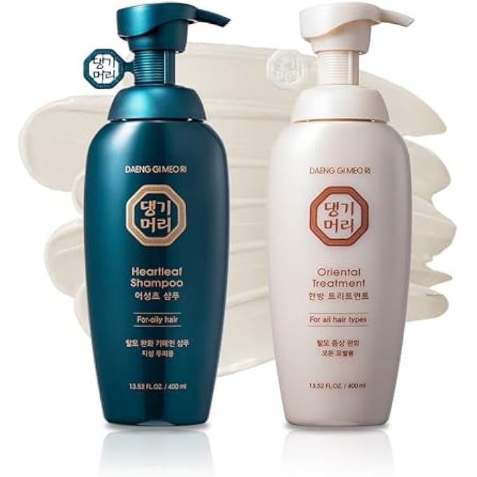 DAENG GI MEO RI HAIR LOSS CARE SET - SHAMPOO FOR OILY HAIR + TREATMENT FOR ALL HAIR TYPES, 13.5 FL. OZ. EACH - Image 1
