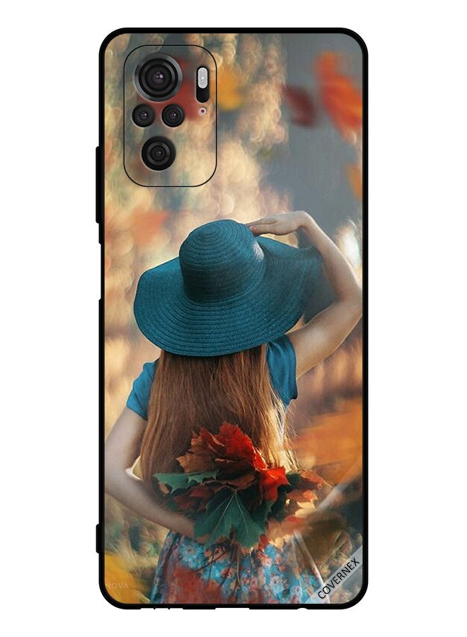 Covernex Protective Case Cover For Xiaomi Redmi Note 10S 4g Hat Girl Hiding Love Leaves - Image 1