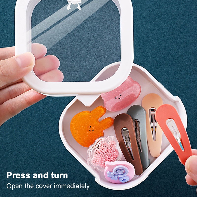 Desktop Portable Storage Box Transparent Mini Storage Box Desktop Finishing Plastic Portable Household - Image 5