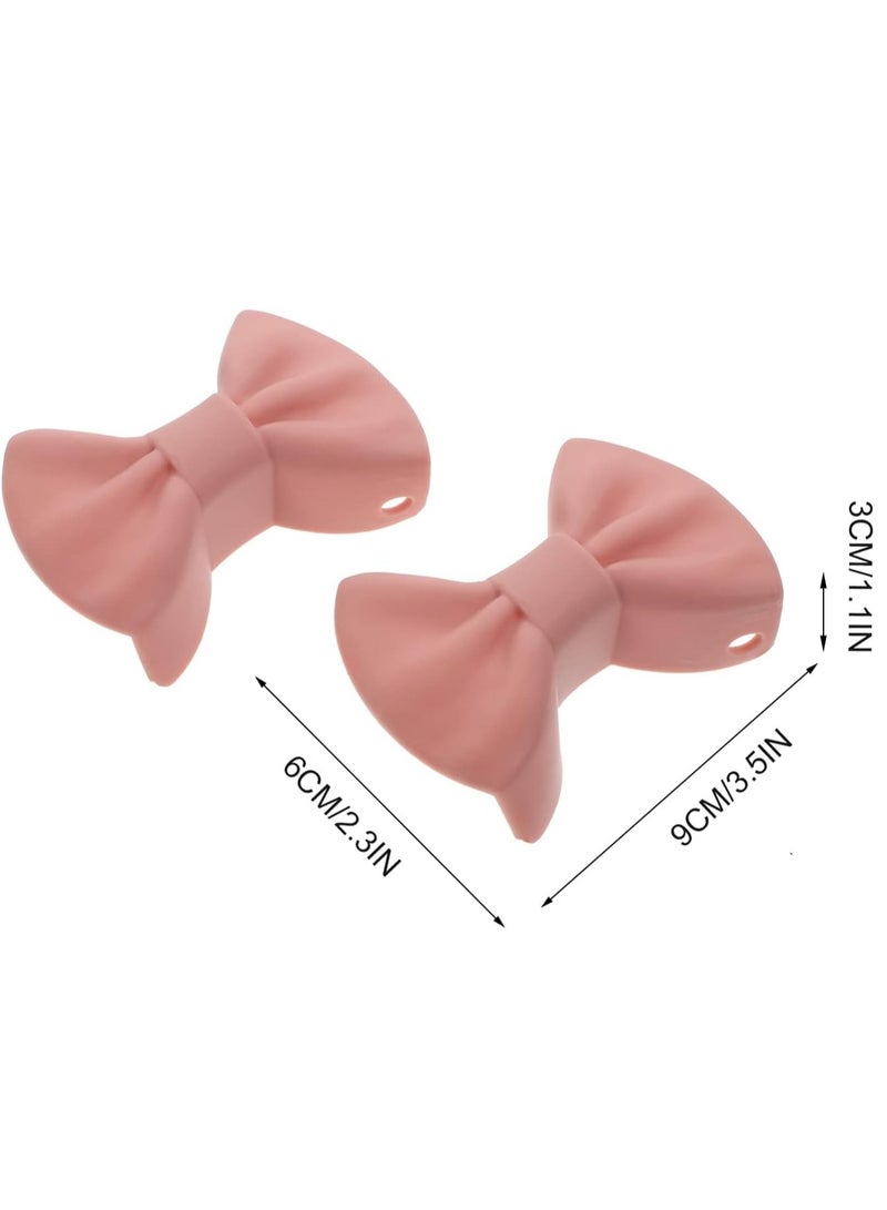 2 pcs Hot Skillet Handle Cover Holder Silicone Bowknot Pot Handle Sleeves Pot Holder Handle Cover for Cast Iron Skillets Cookware - Image 2