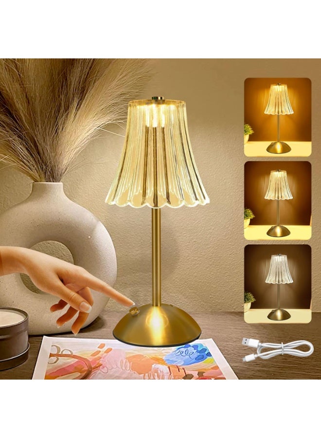 اوراکس الذهب اللاسلكي النمط القديم مصابيح الجدول,شحن USB,3 لون الإضاءة القابلة للتخفيف,ديكور جنب السرير الإبداعي,لغرفة نوم التخييم في الهواء الطلق,جو رومانسي,هدية ديكور المنزل - Image 1
