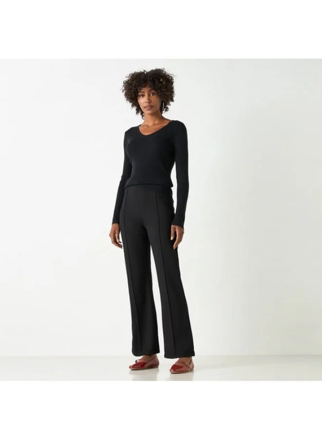2Xtremz 2Xtremz Ribbed V-Neck Sweater with Long Sleeves
