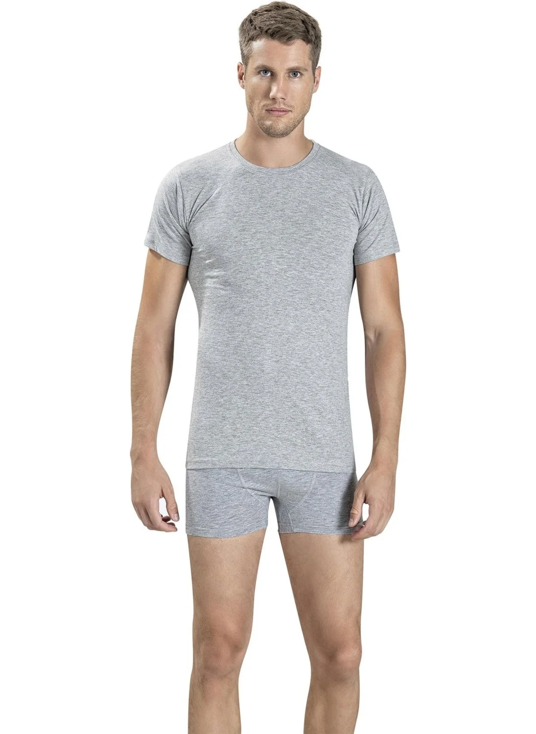 جيبر Men's Zero Collar Short Sleeve Undershirt Undershirt 111 - 6 Pieces