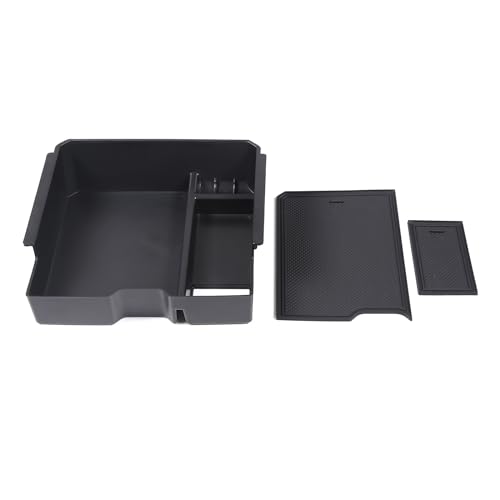 PIUGILH Center Console Storage Box Tray Fit for Ford Ranger/Everest 2023 Accessories, ABS Armrest Storage Box Center Console Organizer Tray (Power Handbrake Version) - Image 4