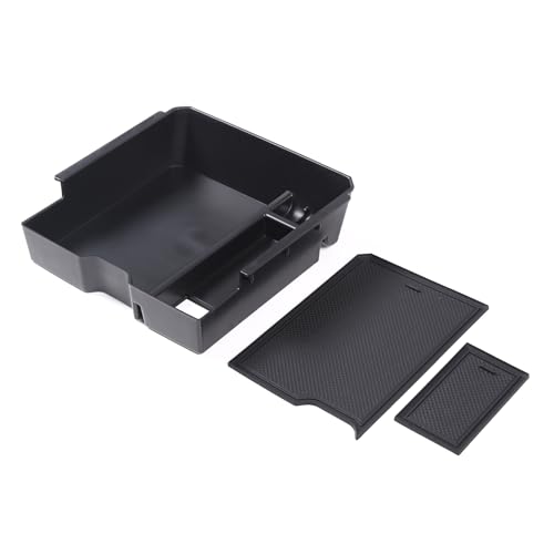 PIUGILH Center Console Storage Box Tray Fit for Ford Ranger/Everest 2023 Accessories, ABS Armrest Storage Box Center Console Organizer Tray (Power Handbrake Version) - Image 3