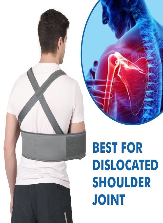 AccuSure حمالة كتف AccuSure، حمالة كتف مريحة قابلة للتعديل، دعامة كتف جيدة التهوية للذراع واليد والمرفق المصاب - Image 5