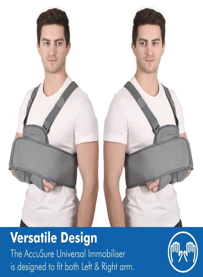 AccuSure حمالة كتف AccuSure، حمالة كتف مريحة قابلة للتعديل، دعامة كتف جيدة التهوية للذراع واليد والمرفق المصاب - Image 3