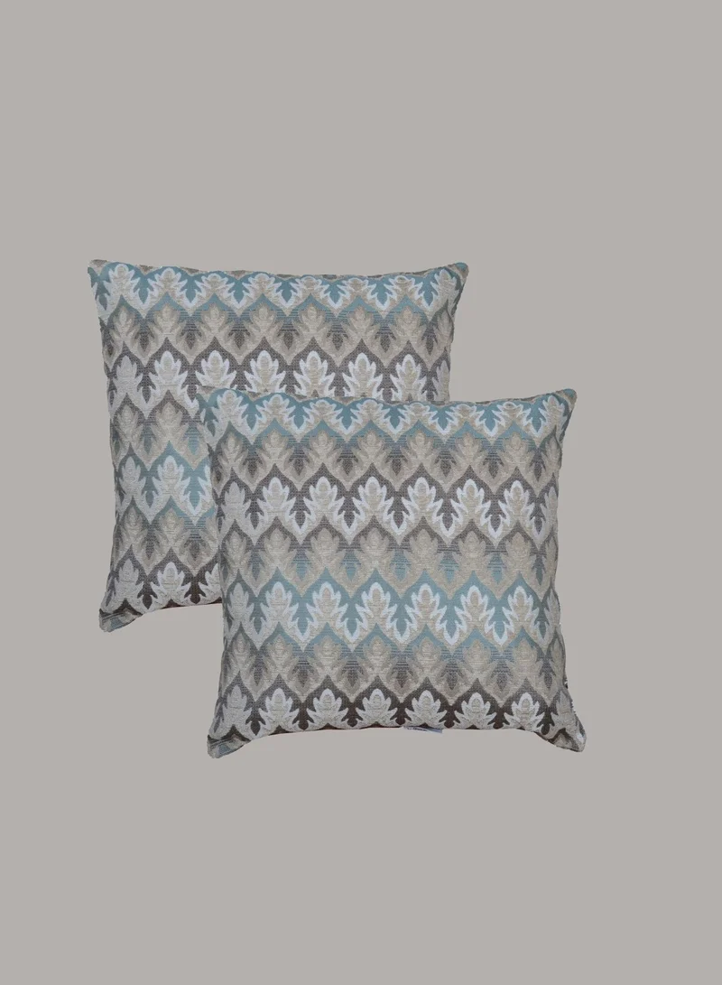 دوناتيلا غطاء وسادة، 45 × 45 سم (18 × 18 بوصة) قطعتان من أكياس الوسائد المزخرفة بدون حشو مع فن تجريدي جميل للأريكة التي تتحول إلى سرير وغرفة المعيشة والأريكة، رمادي غائم