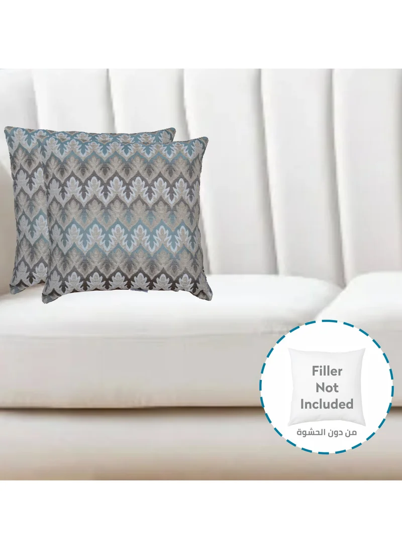 Donetella Cushion Cover,45X45 Cm (18X18 inch) 2-Pcs Decorative Throw Pillowcases Without Filler With Beautiful Abstract Art For Sofa Bed Living Room And Couch, Cloudy Grey