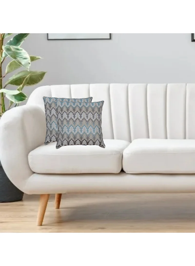 دوناتيلا غطاء وسادة، 45 × 45 سم (18 × 18 بوصة) قطعتان من أكياس الوسائد المزخرفة بدون حشو مع فن تجريدي جميل للأريكة التي تتحول إلى سرير وغرفة المعيشة والأريكة، رمادي غائم