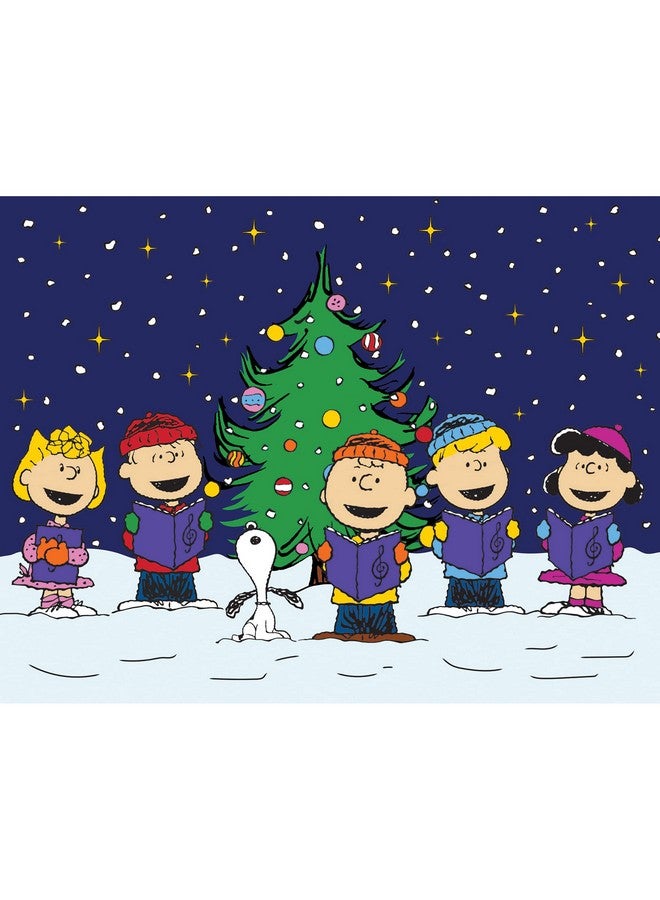 RoseArt Peanuts Christmas Caroling 100 Piece Jigsaw Puzzle For Kids And Adults - Image 1