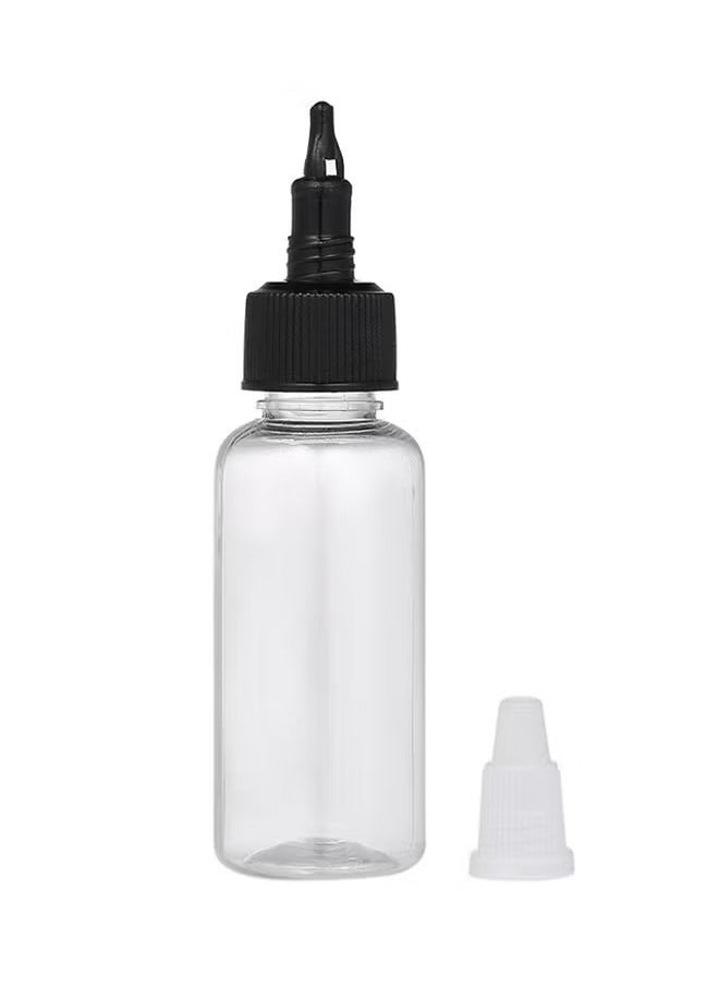 Ucanbe - 10-Piece Empty Tattoo Ink Bottles Clear/Black - Image 1