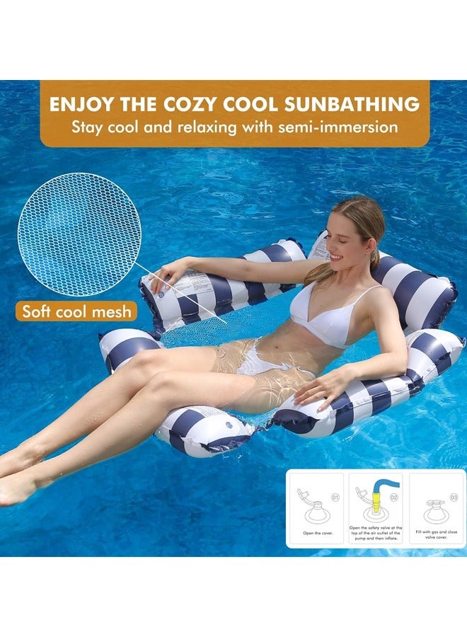 Rocket Flyer Inflatable Pool Float Chair Lounge for Floating, Inflatable Pool Float Hammock, Multi-Purpose Water Hammock with Arm, Inflatables Pool Rafts Bed for Swimming Pool Beach Sea - Image 2