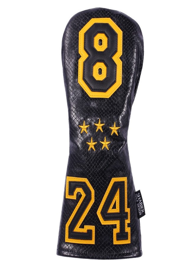SHABIER Golf Sports Style Golf Wood Club Headcover Driver Cover for Taylormade M5 M6 Driver (Black 24 Driver Cover) - Image 1