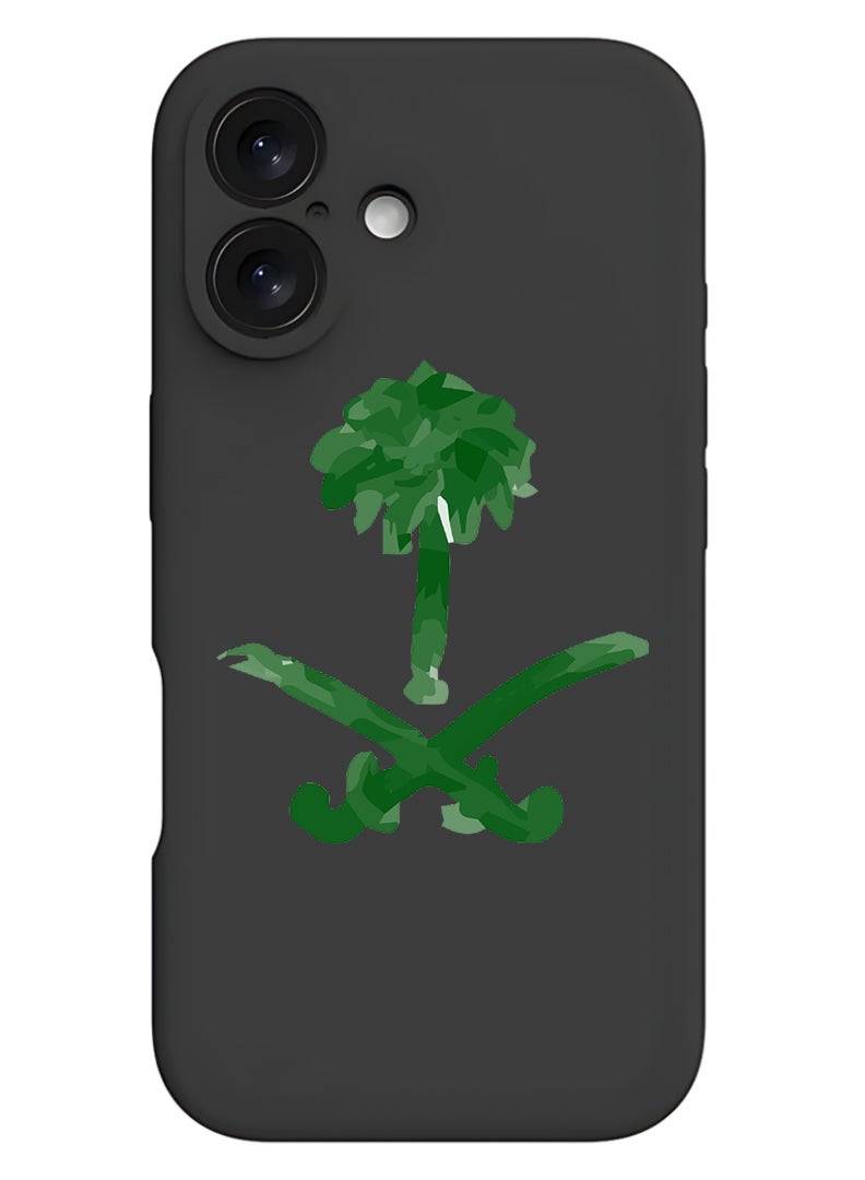 Theodor Protective Slim Fit Case Liquid Silicone Cover with Full Body Protection Anti-Scratch Shockproof Case For Apple iPhone 17 (Black) KSA symbol - Image 1